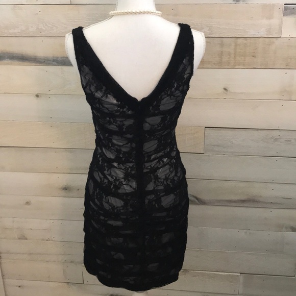⚜️ Express • Little Black Lace Dress Size 6 - Picture 3 of 3